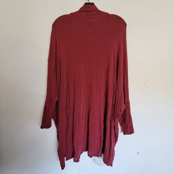 Free People We The Free Wool Batwing Turtleneck Top Maroon Burgundy Size Small - Picture 6 of 15